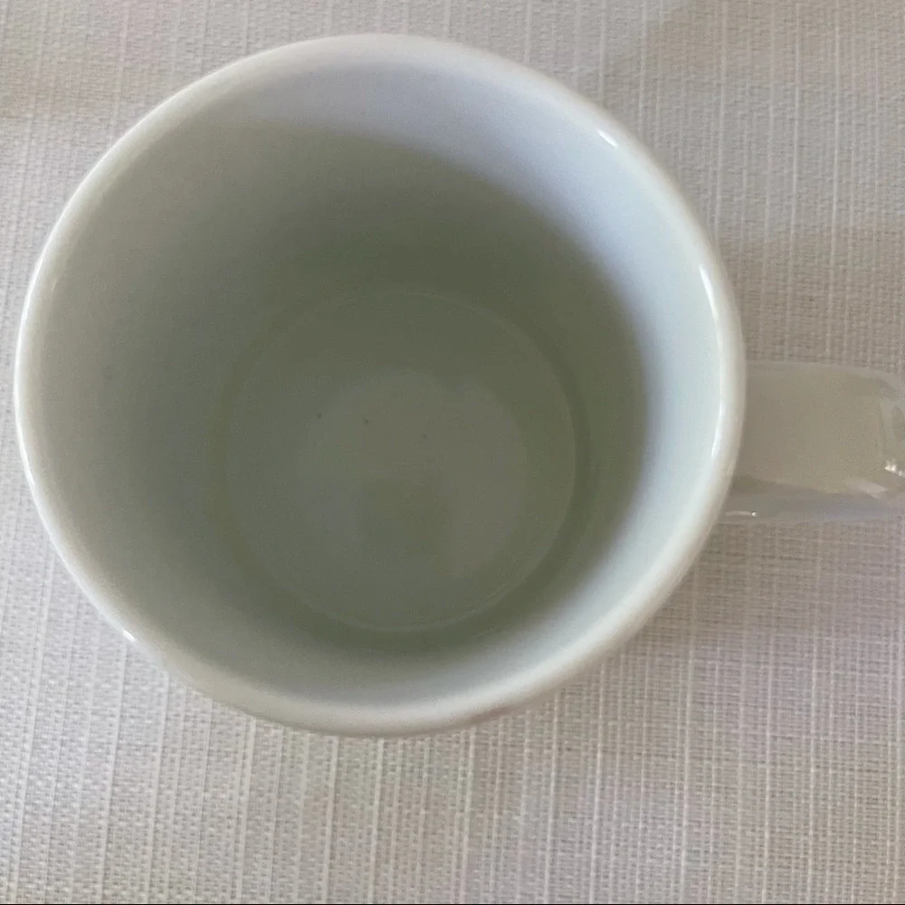 Two Starbucks 2005 White Porcelain 9 Oz. Coffee Cup Mug